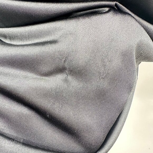 Vintage Adonna Black Nylon Slip with Scalloped Lace Trim Size 36 - Picture 6 of 6